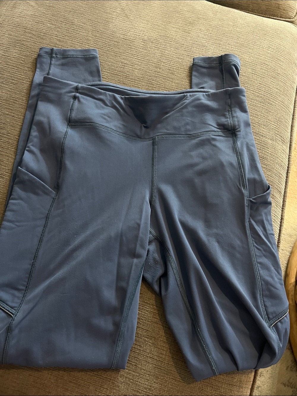 lululemon athletica Navy Blue Leggings with Side Pockets